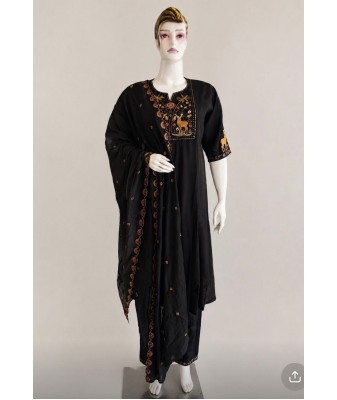 Churidar Set Collection – Hand Worked Black