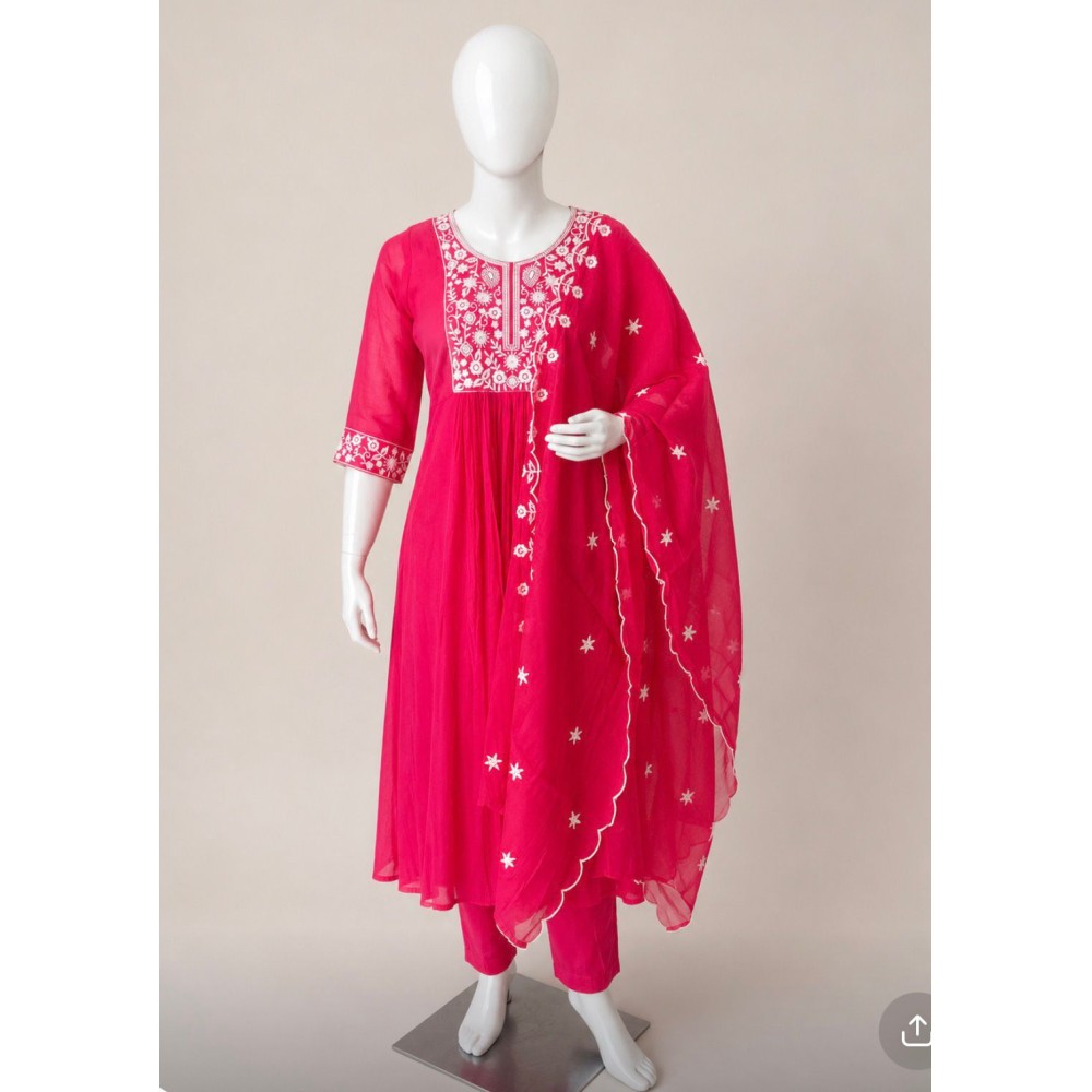 Churidar Set Collection – Hand Worked Pink