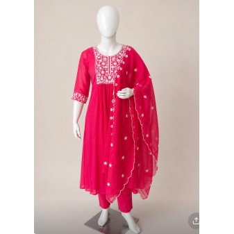 Churidar Set Collection – Hand Worked Pink