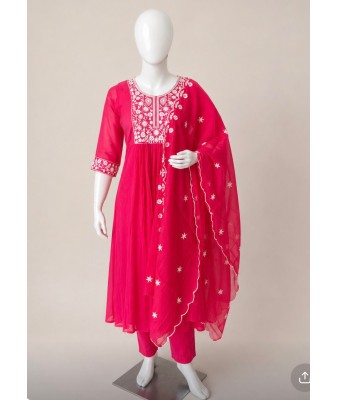 Churidar Set Collection – Hand Worked Pink