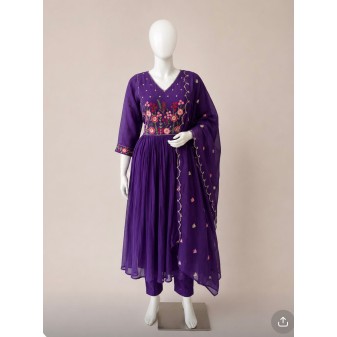Churidar Set Collection – Hand Worked Purple