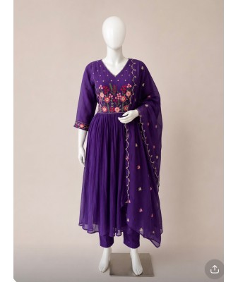 Churidar Set Collection – Hand Worked Purple