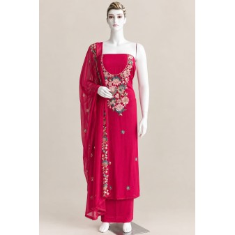 Rayon Embroidery Work Georgette Dhuppatta