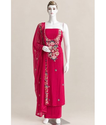 Rayon Embroidery Work Georgette Dhuppatta