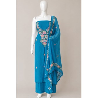 Rayon Embroidery Work Georgette Dhuppatta