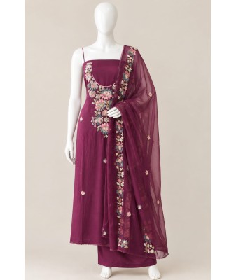 Rayon Embroidery Work Georgette Dhuppatta