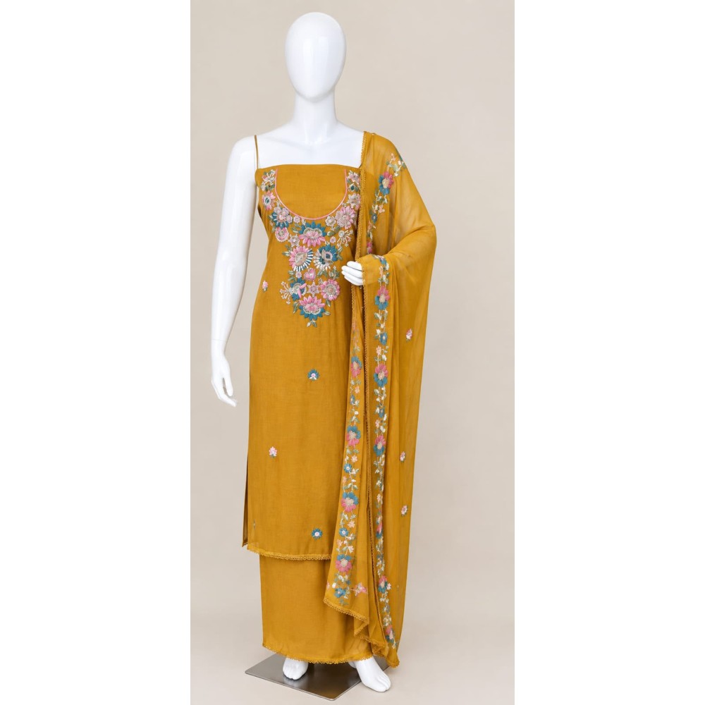 Rayon Embroidery Work Georgette Dhuppatta