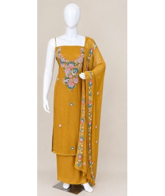 Rayon Embroidery Work Georgette Dhuppatta