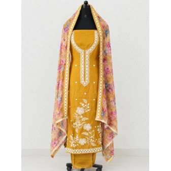 Function Wear Churidar Materials-yellow