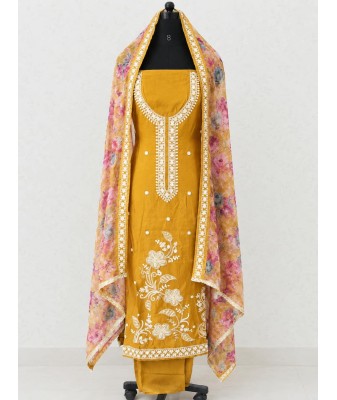 Function Wear Churidar Materials-yellow