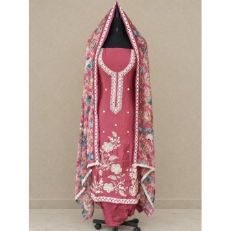 Function Wear Churidar Materials-dusty rose