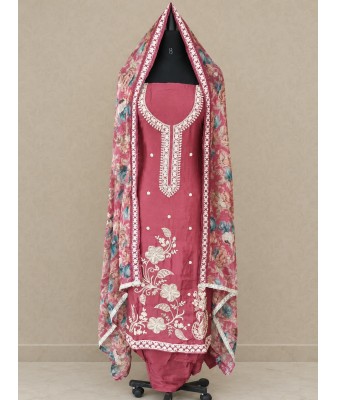 Function Wear Churidar Materials-dusty rose