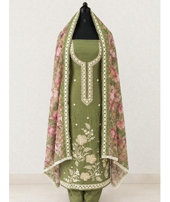 Function Wear Churidar Materials-olive green