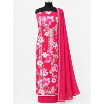 Function wear churidhar material-pink