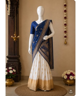 Dhavani Collection – Semi Banarasi Blue