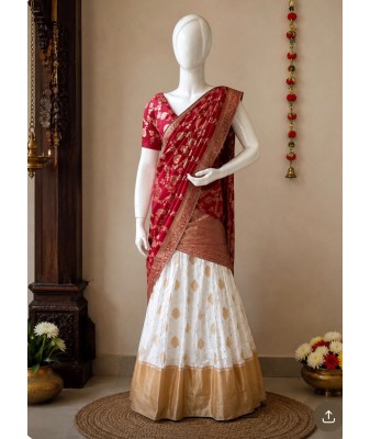 Dhavani Collection – Semi Banarasi Red