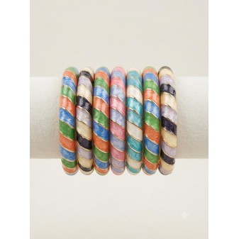 Leheriya enamel twist bangles