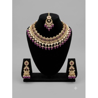 Bridal Necklace-purple