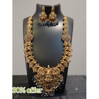 Traditional Nakshi Necklace-blue