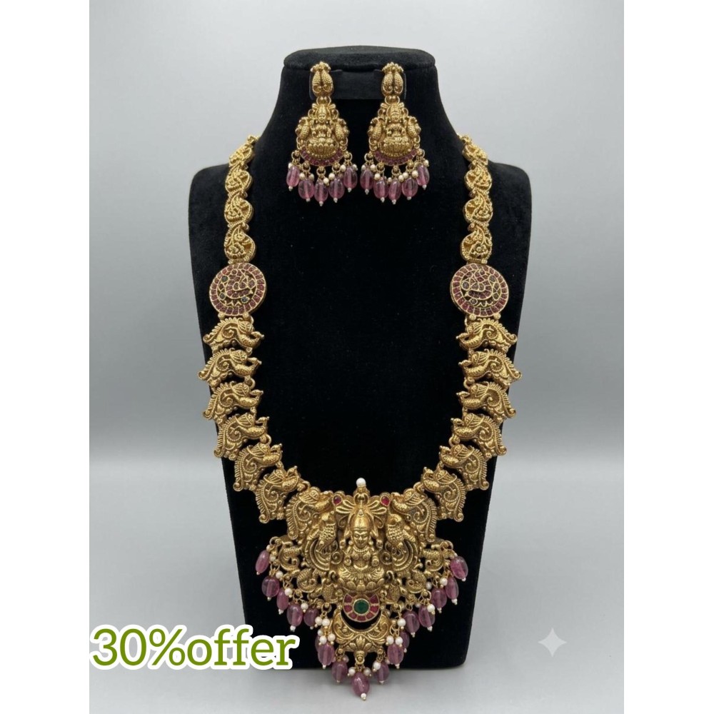 Traditional Nakshi Necklace-pink