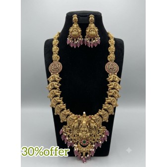 Traditional Nakshi Necklace-pink