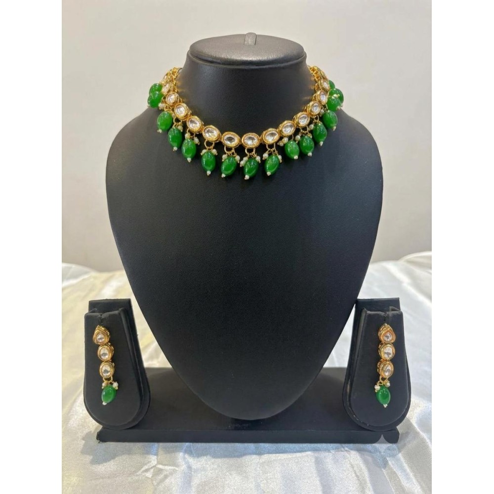 Traditional Kundan Necklace-green