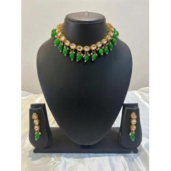 Traditional Kundan Necklace-green