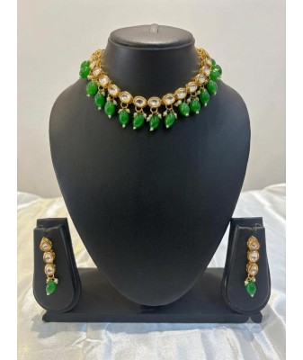 Traditional Kundan Necklace-green