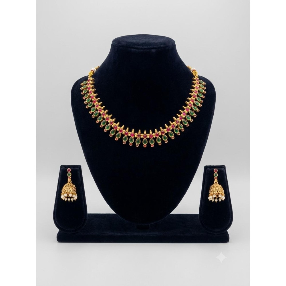 Traditional Nakapadam Necklace-multi colour