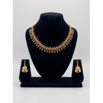 Traditional Nakapadam Necklace-multi colour