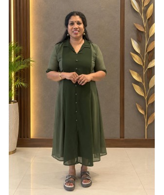 3 Panel Kurti-green