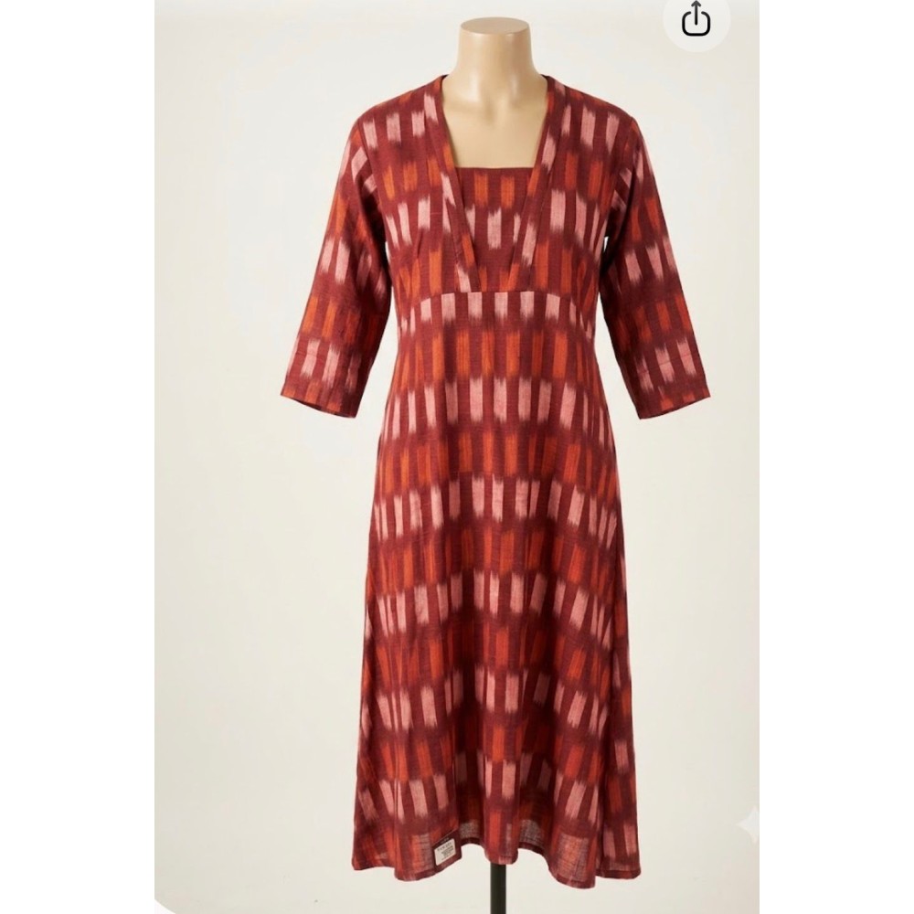 Handloom Cotton & Ikkath Kurti Collection Red