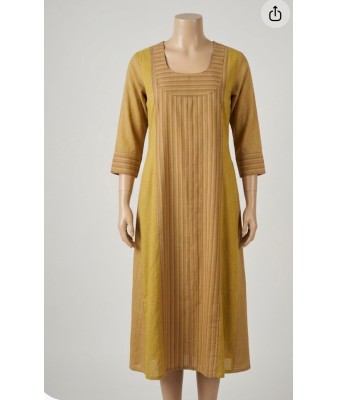 Handloom Cotton & Ikkath Kurti Collection Yellow