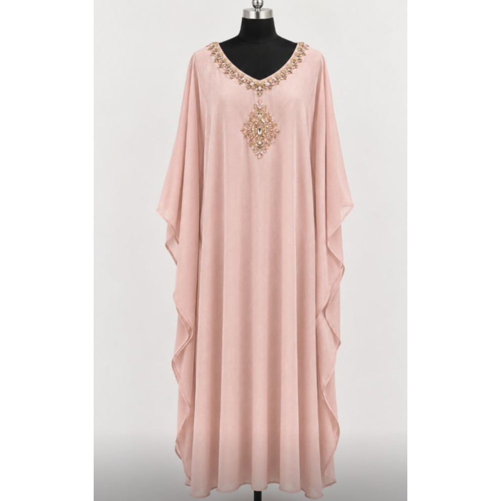 Georget Handworked Kaftan – 48 Length | Simple Party Wear