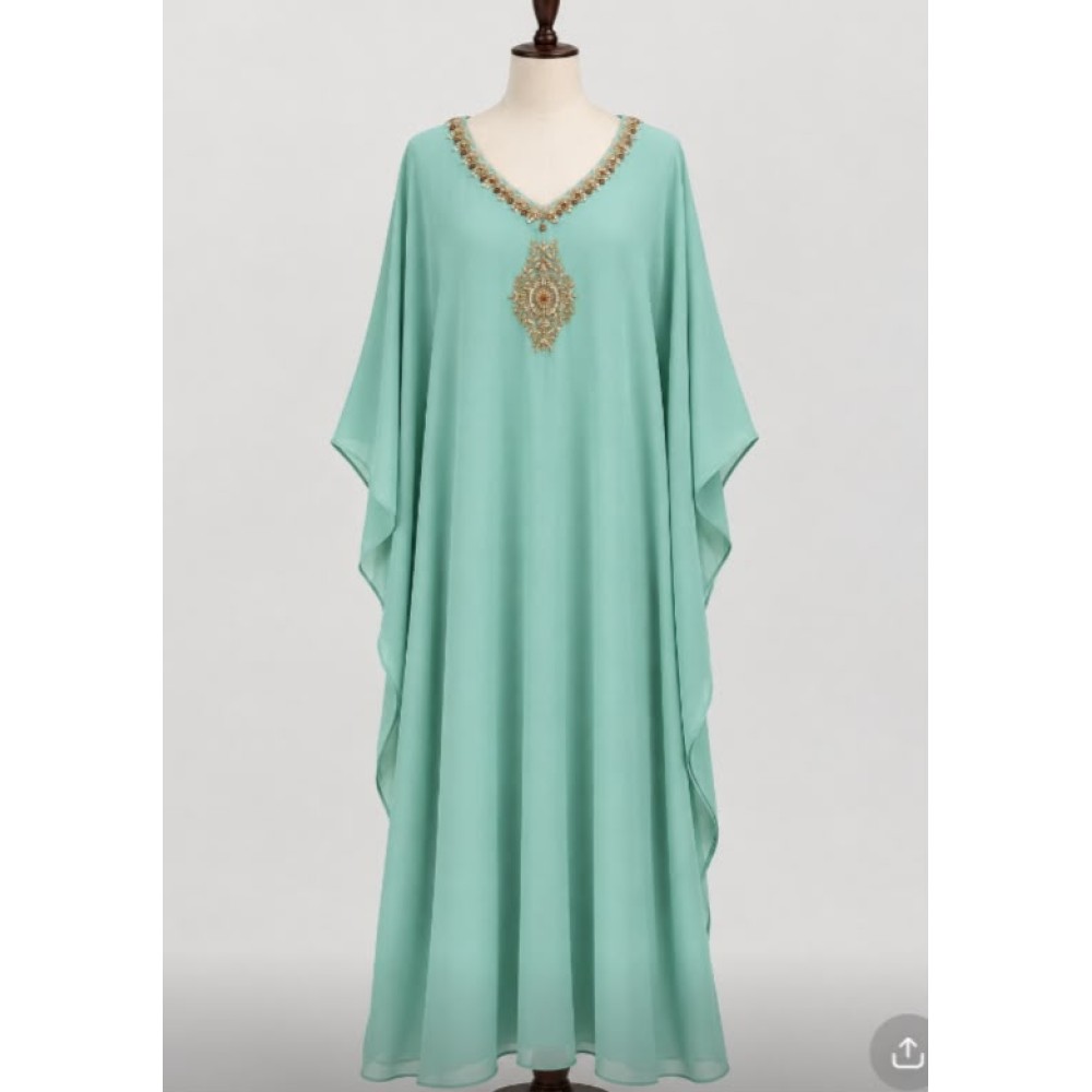 Georget Handworked Kaftan – 48 Length | Simple Party Wear