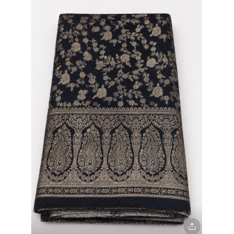 Running Material Collection – Brocade Floral Design Blue