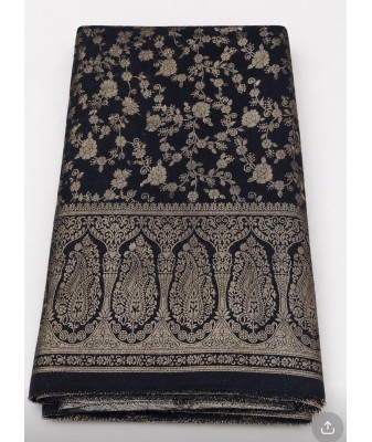 Running Material Collection – Brocade Floral Design Blue