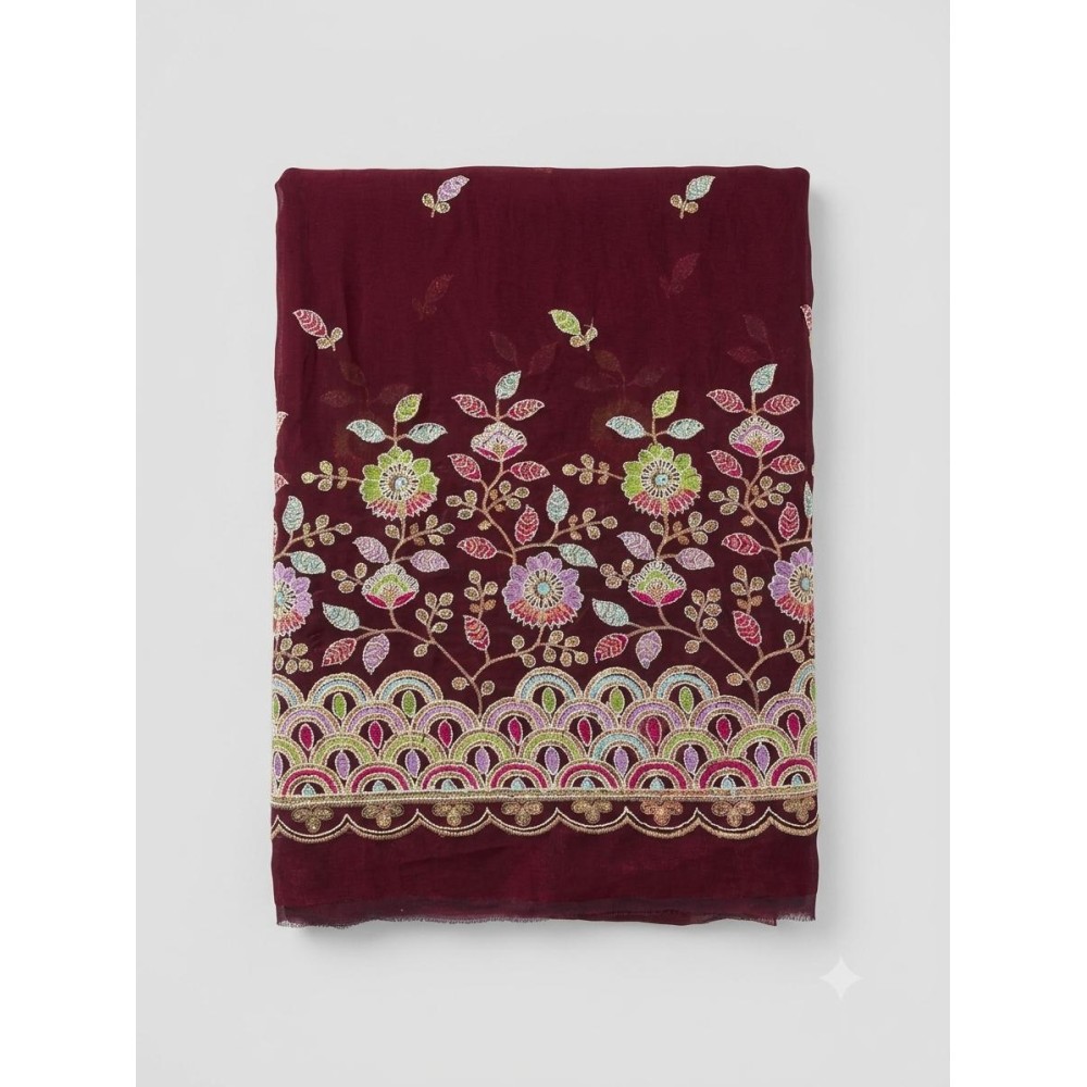 Fendy Silk Party Wear Running Fabric