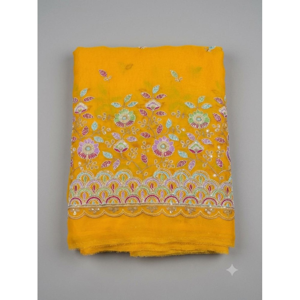 Fendy Silk Party Wear Running Fabric