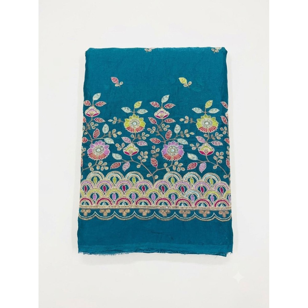 Fendy Silk Party Wear Running Fabric