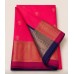 Soft Silk Saree with Contrast Border Pink