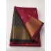 Soft Silk Saree with Contrast Border Olive Green