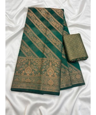 Vibrant Banarasi Silk Saree-green