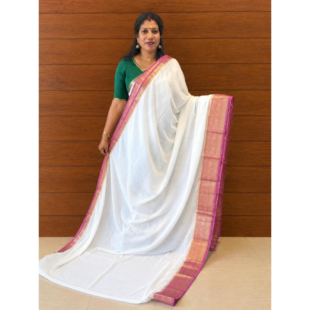 Chiffon Saree onionpink