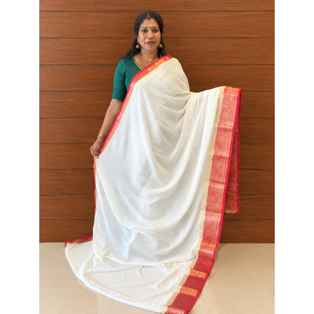Chiffon Saree red