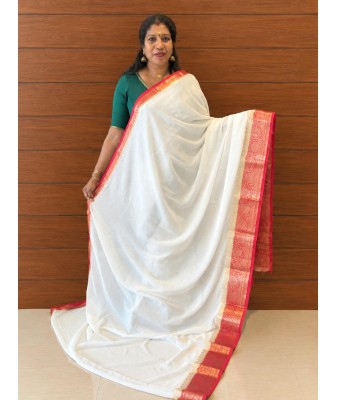 Chiffon Saree red