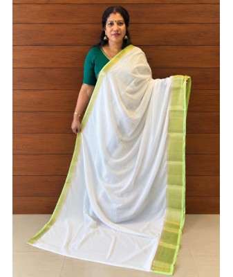 Chiffon Saree parrotgreen