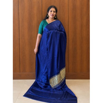 Gaji Silk Saree for Women-electric blue