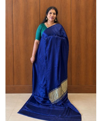 Gaji Silk Saree for Women-electric blue