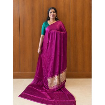 Gaji Silk Saree for Women-dark pink